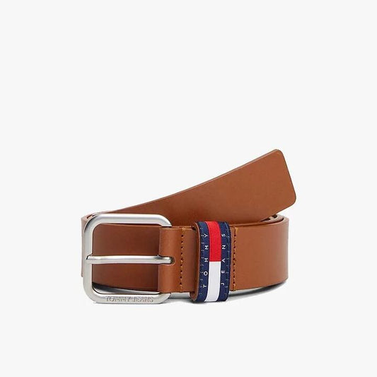 Image of Accessories. Productname: Tommy Jeans Ryan 3.5cm Men's Belt in COGNAC colour by brand - Tommy Jeans