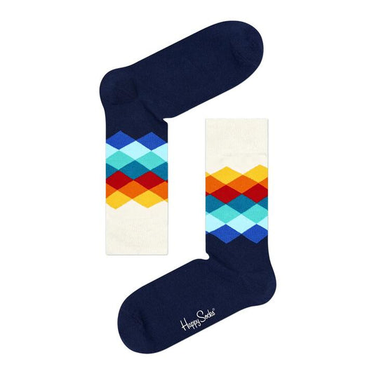 Image of Socks. Productname: Happy Socks Faded Diamond Unisex Socks in Faded Diamond colour by brand - Happy Socks