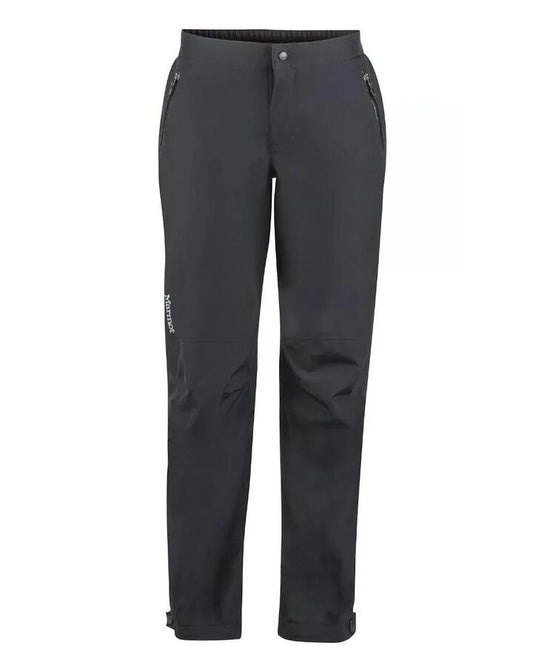 Image of a model wearing Pants. Productname: Marmot Womens Minimalist Gtx Rain Pants in Black colour by brand - MARMOT