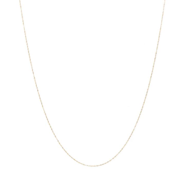 Image of Necklaces. Productname: 55cm Diamond Cut Cable Chain in 9kt Yellow Gold in Gold colour by brand - Bevilles