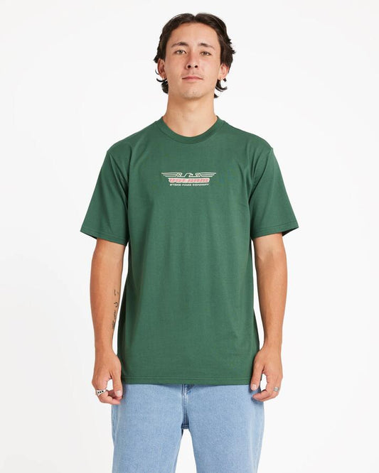 Image of T-Shirts. Productname: Volcom Mens Swooped T-Shirt Billiard - in Billiard colour by brand - Volcom