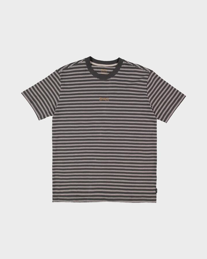 Image of T-Shirts. Product name - RVCA Mens Magnolia T-Shirt Pirate Black in Pirate Black colour by brand - RVCA