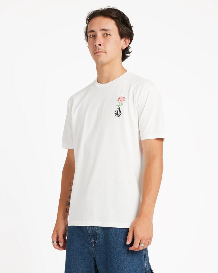 Image of T-Shirts. Product name - Volcom Mens Pleasantry T-Shirt Off White in Off White colour by brand - Volcom