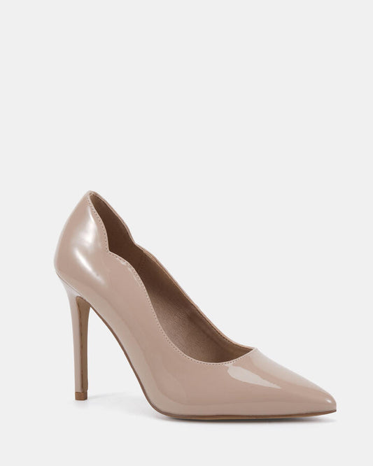 Image of Footwear. Productname: Inisa: Neutral Patent - Women's Court - High Heel in Neutral Patent colour by brand - Novo