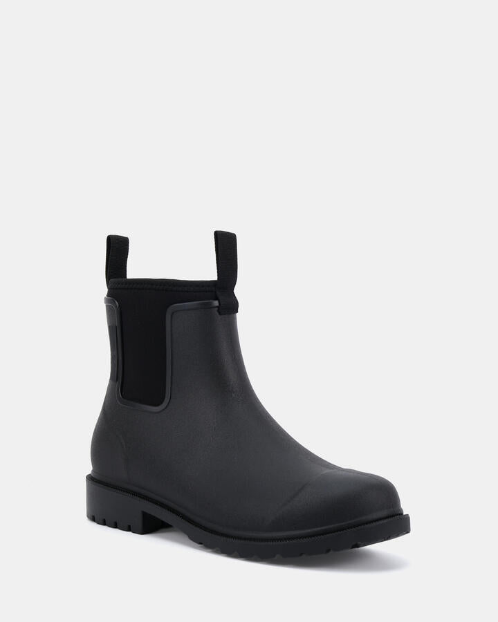 Image of Boots. Product name - Maven By Vybe Black Vegan Boots in Black colour by brand - Novo