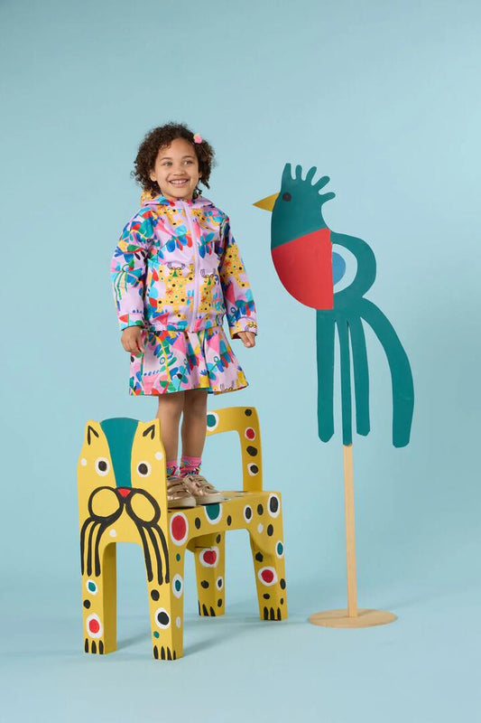 Image of a model wearing Rain Coats. Productname: Rio Kids Raincoat in Lilac colour by brand - Gorman