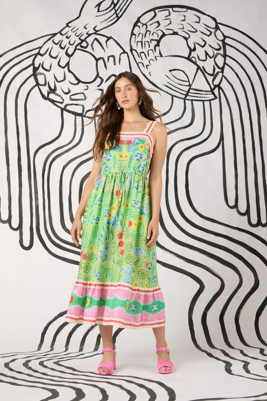 Image of Dresses. Productname: Botanica Linen Long Dress in Print colour by brand - Gorman