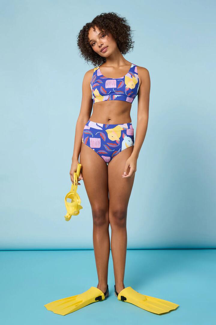 Image of Swimwear. Product name - Past Lovers Print Bikini Botto in Print colour by brand - Gorman