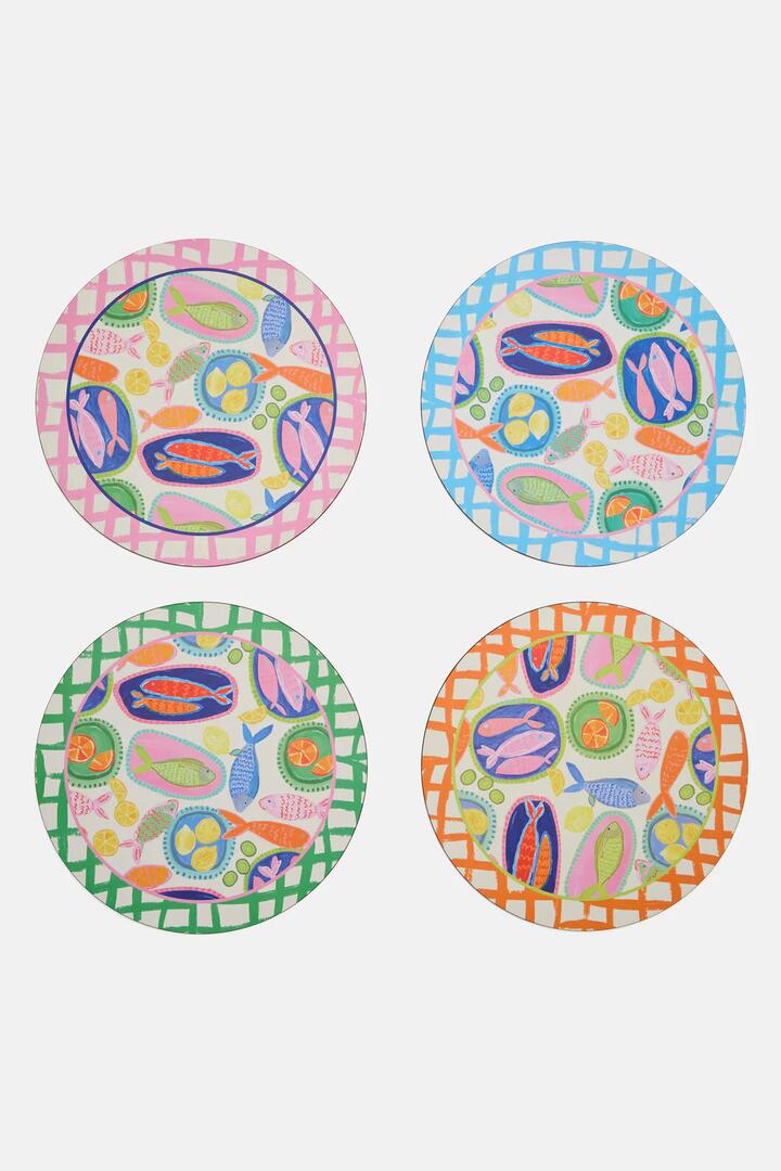Image of Kitchen & Dining. Productname: Alfresco Placemat Set in Print colour by brand - Gorman
