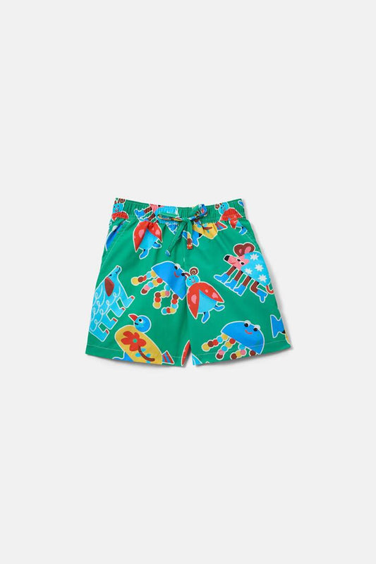 Image of a model wearing Shorts. Productname: Buggy Boo Kids Board Shorts in Multi colour by brand - Gorman