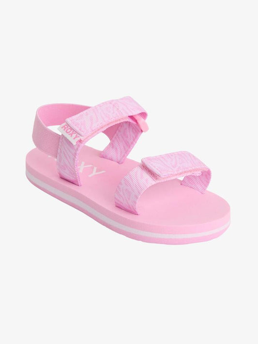 Image of Sandals. Product name - Roxy Girls 5-11 Cage Sandals Bonbon in Bonbon colour by brand - Roxy