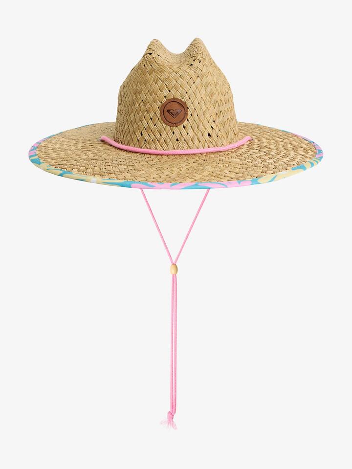 Image of Hats. Product name - Roxy Girls 8-16 Pine To My Colada Sun Hat Coastal Shade Flipper in Coastal Shade Flipper colour by brand - Roxy