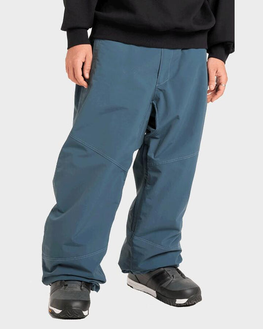 Image of a model wearing Pants. Productname: Quiksilver Mens Banging Snow Pants Midnight Navy - in Midnight Navy colour by brand - Quiksilver