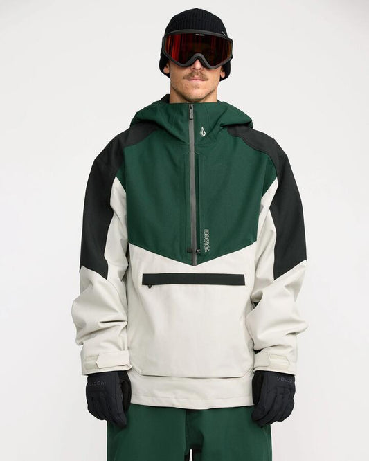 Image of a model wearing Outerwear. Productname: Volcom - Mens Brighton Snow Jacket - Stone - in Stone colour by brand - Volcom