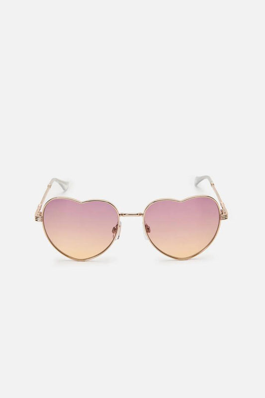 Image of Sunglasses. Productname: Pink Heart Sunglasses in Pink colour by brand - Dangerfield