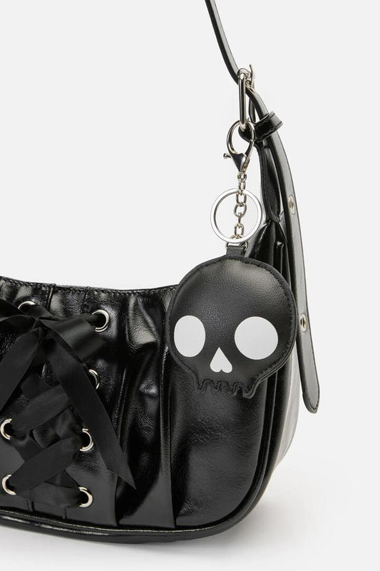 Image of Charms. Productname: Skull Key Bag Charm in Black colour by brand - Black Friday