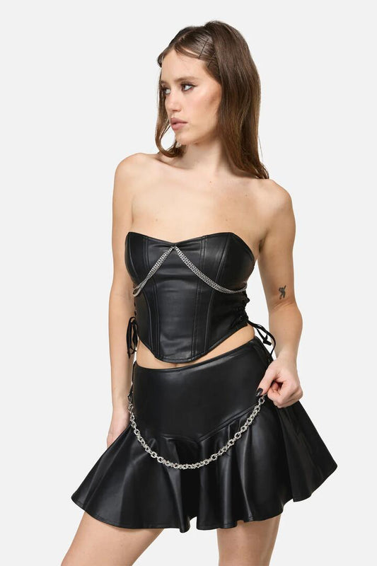 Image of Jewelry. Productname: Skull Ring Pant Chain in Silver colour by brand - Black Friday