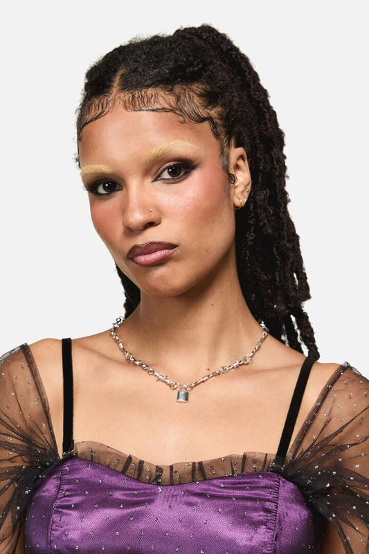 Image of Necklaces. Productname: Barbed Lock Necklace in Silver colour by brand - Black Friday