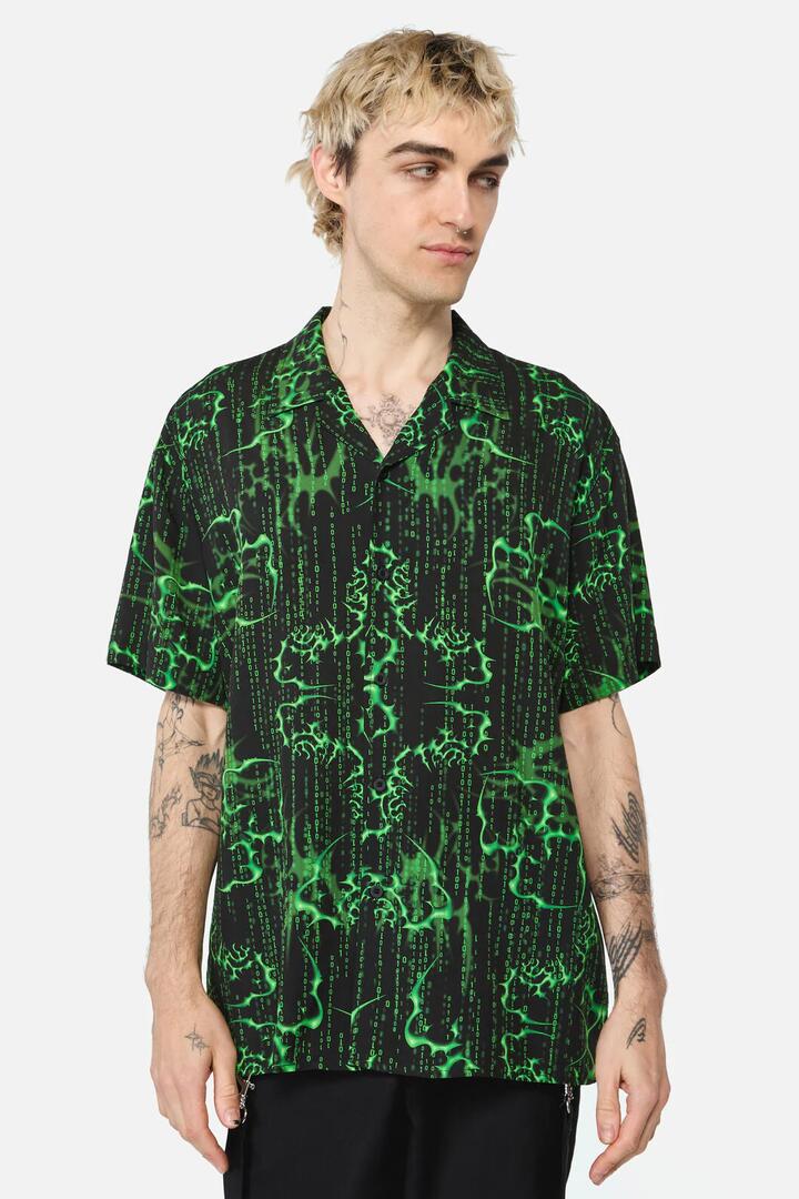 Image of Shirts. Productname: Main Frame SS Shirt in Green/Black colour by brand - Black Friday