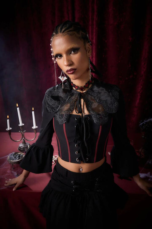 Image of Lingerie. Productname: Black Lace Collar in Black colour by brand - Dangerfield