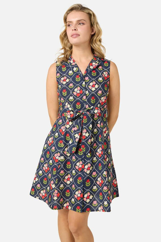 Image of Dresses. Productname: Judy Collar Mini Dress in Navy colour by brand - Princess Highway