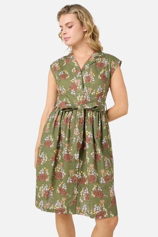 Image of Dresses. Productname: Echidna Shirt Dress in Green colour by brand - Princess Highway