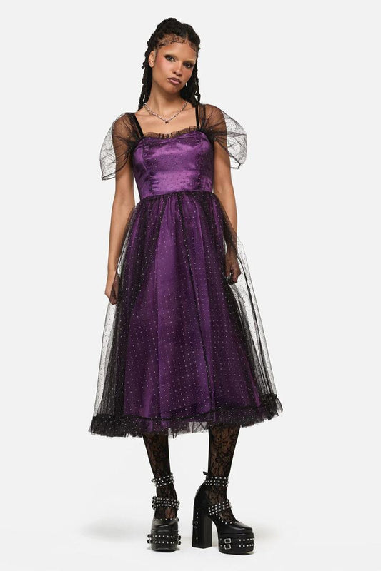 Image of Dresses. Productname: Gothic Diamante Formal Dress in Plum colour by brand - Black Friday