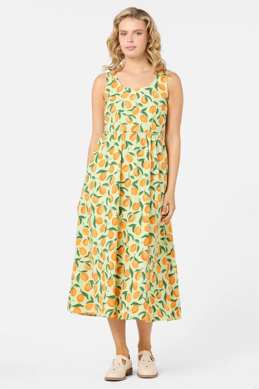 Image of Dresses. Productname: Apricots Gathered Midi Dress in Green colour by brand - Princess Highway