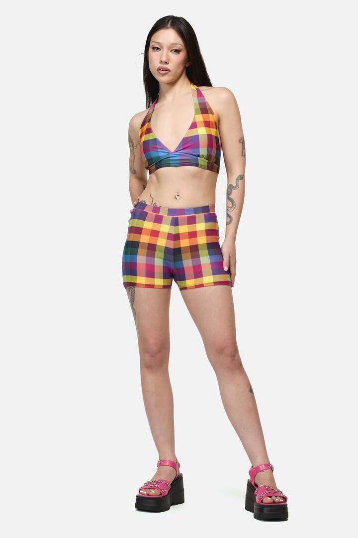 Image of Swimwear. Product name - Cosy Check Bikini Bottom in Multi colour by brand - Dangerfield
