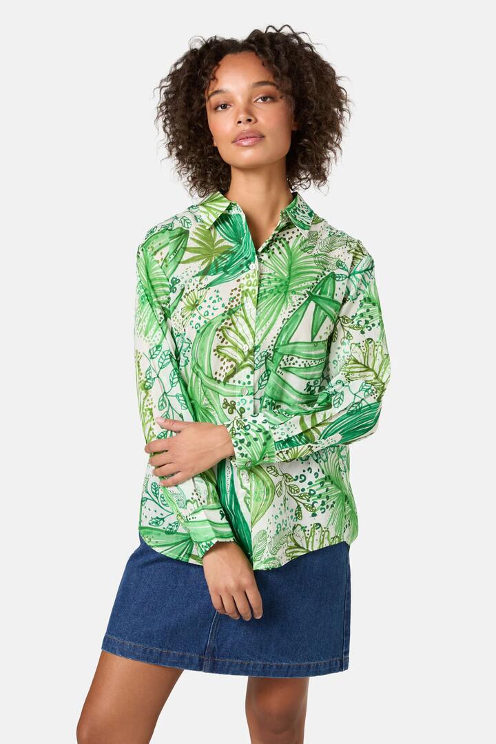 Image of Shirts. Product name - Tree Fern Print Shirt in Print colour by brand - Gorman