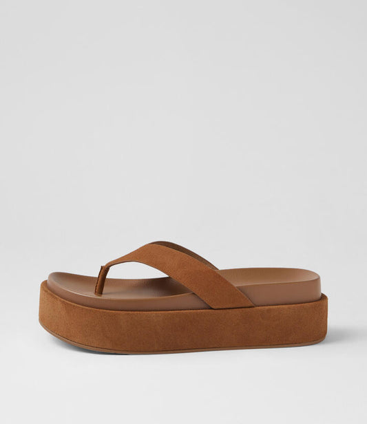 Image of Sandals. Productname: Tamarah Fawn Suede Thongs in FAWN colour by brand - MOLLINI