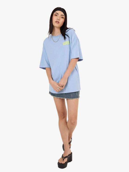 Image of T-Shirts. Productname: Worship Terrain Relaxed Fit Tee in Bell Air Blue colour by brand - Worship