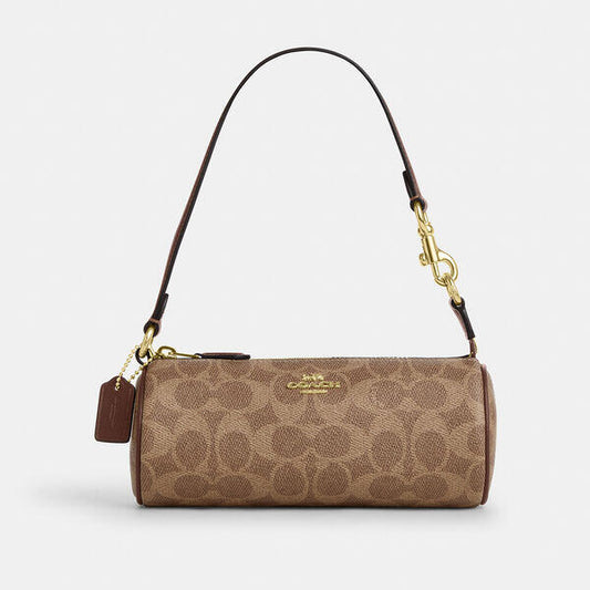 Image of Bags. Productname: Nolita Barrel Bag In Signature Canvas in TAN/BROWN colour by brand - Coach Outlet Australia