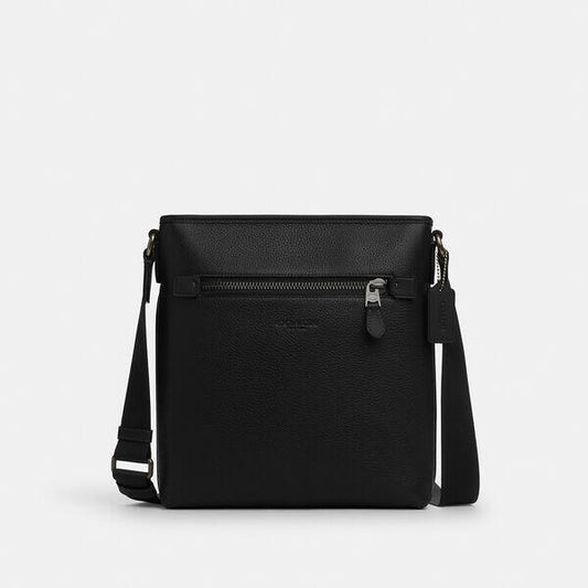 Image of Accessories. Productname: Slim Messenger in BLACK colour by brand - Coach Outlet Australia