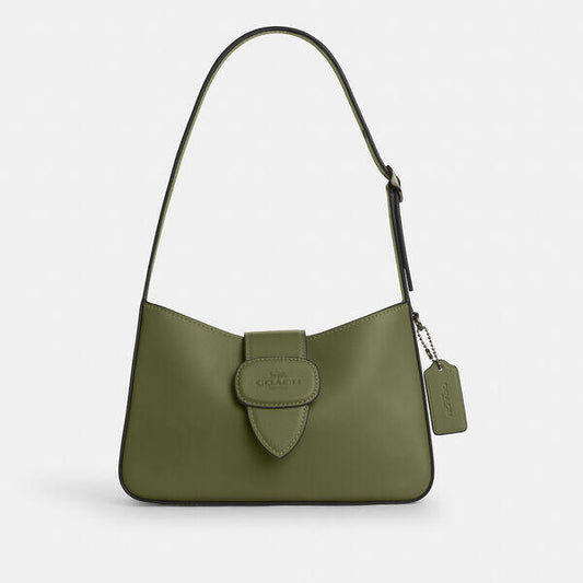 Image of Bags. Productname: Eliza Shoulder Bag in MILITARY GREEN colour by brand - Coach Outlet Australia