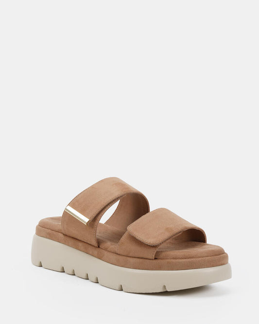 Image of Boots. Productname: Bonita: Biscoff Suede - Women's Wedge in Biscoff Suede colour by brand - Novo