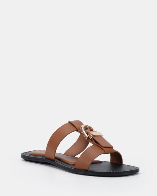 Image of Sandals. Productname: Saniyah: Camel - Women's Thongs in Beige colour by brand - Novo
