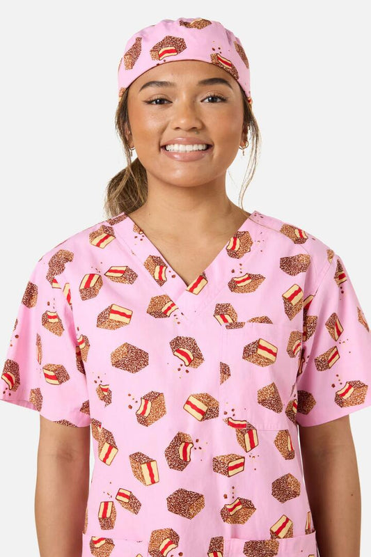 Image of Hats. Productname: Lamington Scrub Hat in Pink colour by brand - Scrubs With Love