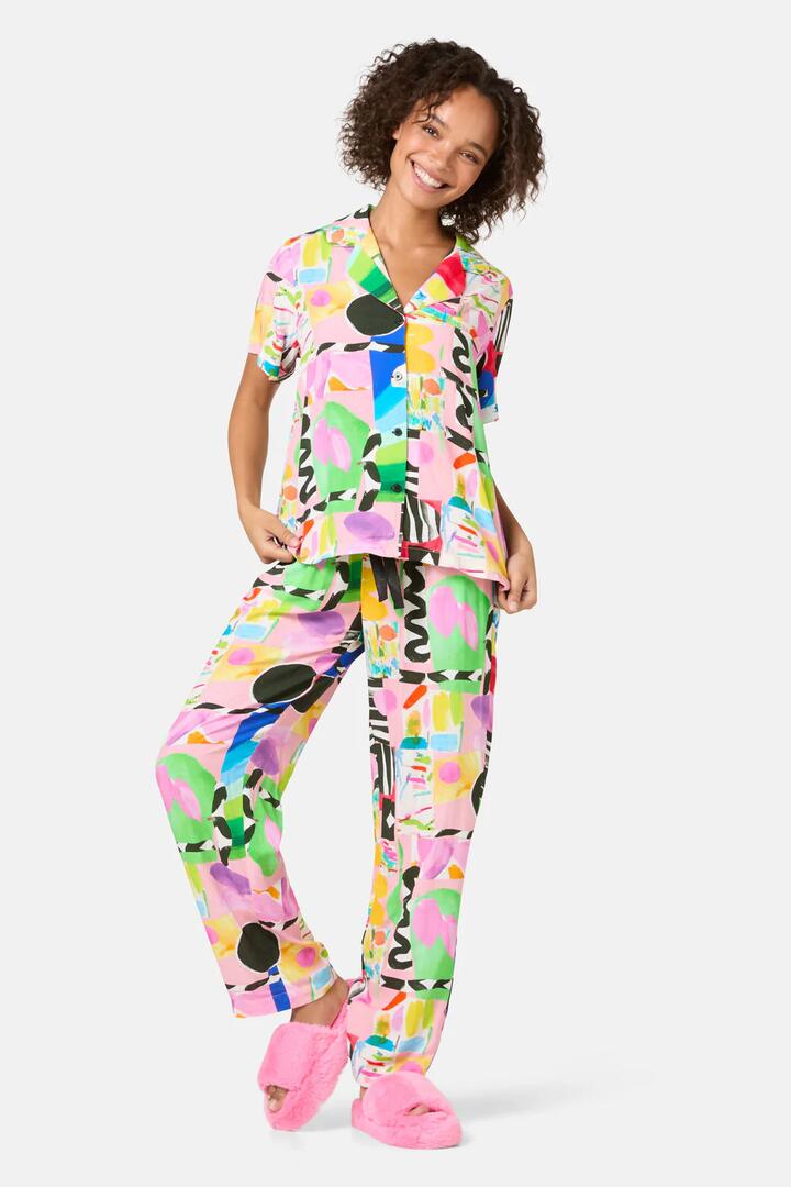Image of Sleepwear & Loungewear. Product name - Montage PJ Pants Set in Print colour by brand - Gorman