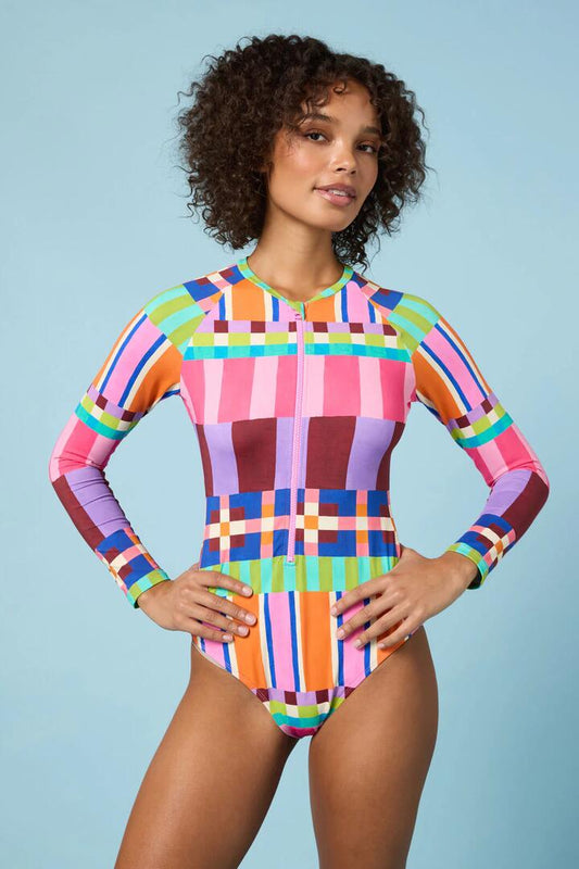 Image of Swimwear. Productname: Holiday Stripe Surfsuit in Print colour by brand - Gorman