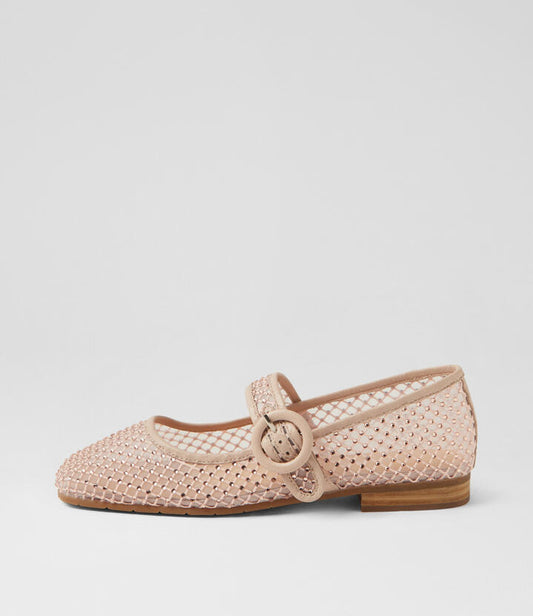 Image of Footwear. Productname: Peter Nude Leather Flat Shoes in NUDE colour by brand - MIDAS