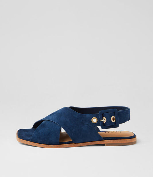 Image of Sandals. Productname: Rosia Ocean Suede Sandals in OCEAN colour by brand - MIDAS