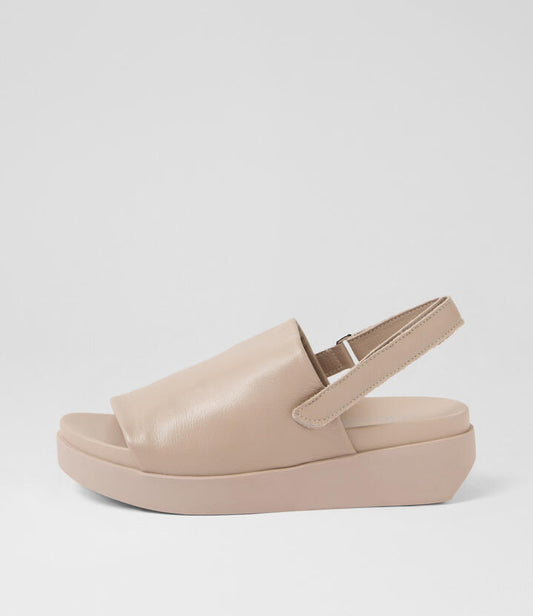 Image of Sandals. Productname: Surya Latte Leather Sandals in LATTE-LATTE SOLE colour by brand - MIDAS