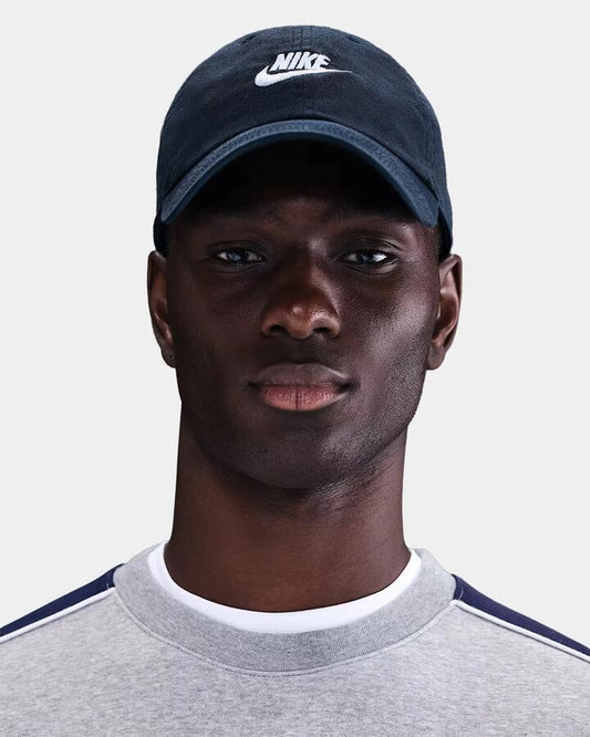 Image of Hats. Productname: nike - Mens Club Dad Cap - Obsidian/White - in Obsidian/White colour by brand - nike