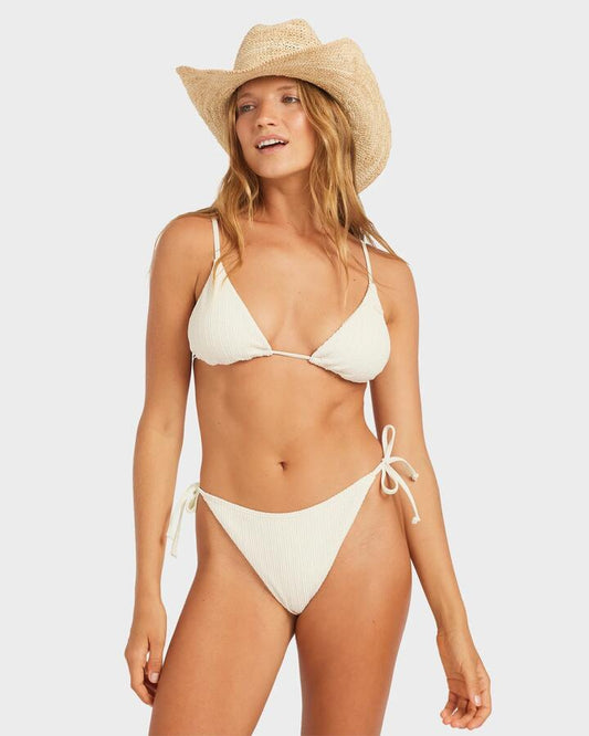 Image of Swimwear. Productname: Roxy - Womens Aruba Mini Tiki Bikini Top - Parchment - in Parchment colour by brand - Roxy