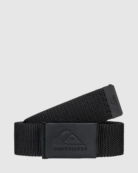 Image of Accessories. Productname: Quiksilver - Mens Principal Schwack Webbing Belt - Black/Black - in Black/Black colour by brand - Quiksilver