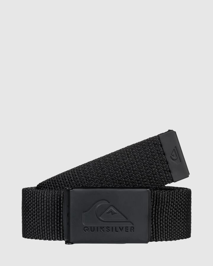 Image of Belts. Product name - Quiksilver Mens Principal Schwack Belt Black/Black in Black/Black colour by brand - Quiksilver