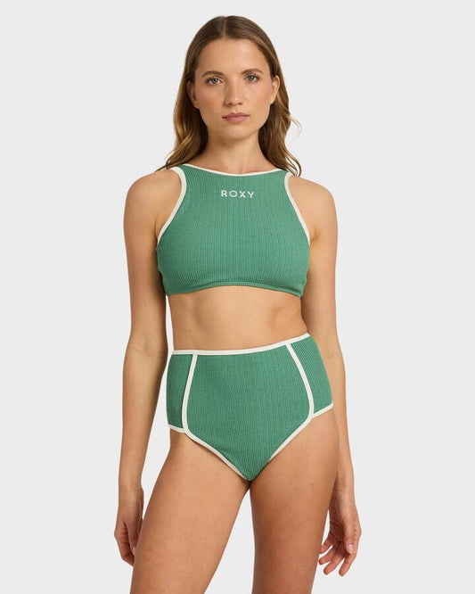 Image of Swimwear. Productname: Roxy - Womens Ariba Field Bikini Top - Deep Grass Green - in Deep Grass Green colour by brand - Roxy