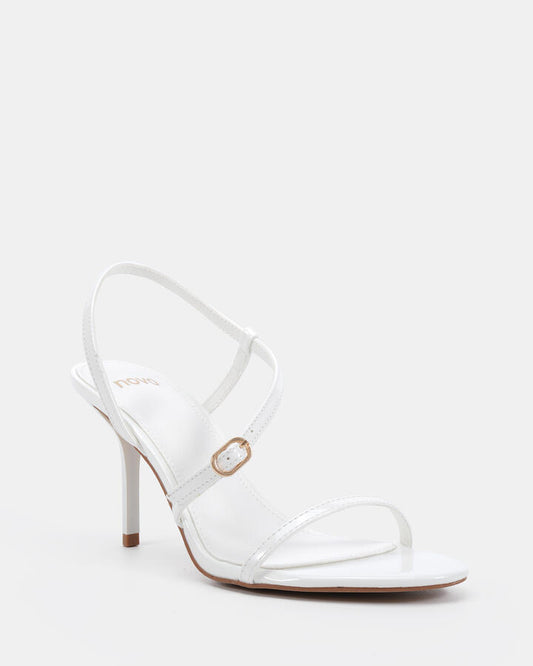 Image of Heels. Productname: Maliyah: White - Women's Strappy - High Heel in Multi colour by brand - Novo