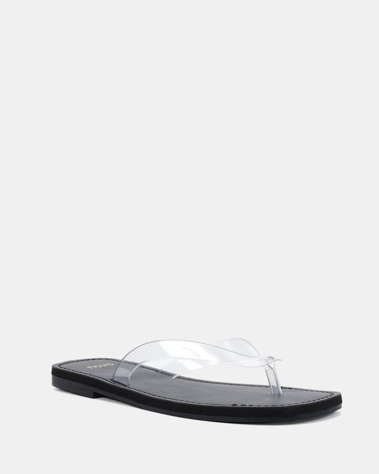 Image of Sandals. Productname: Shia: Clear - Women's Thongs in Beige colour by brand - Novo